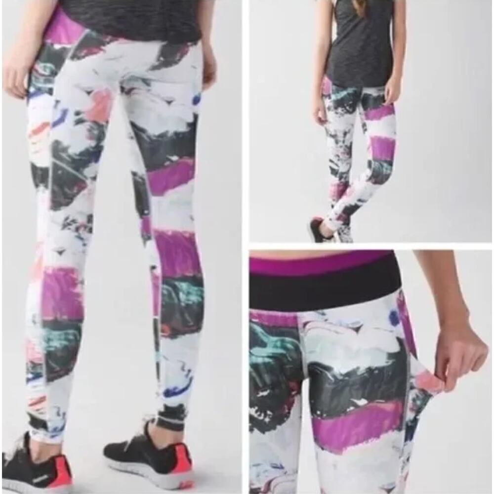 Lululemon Speed Tight Pigment Wave Full Length Leggings Women's Size 6
